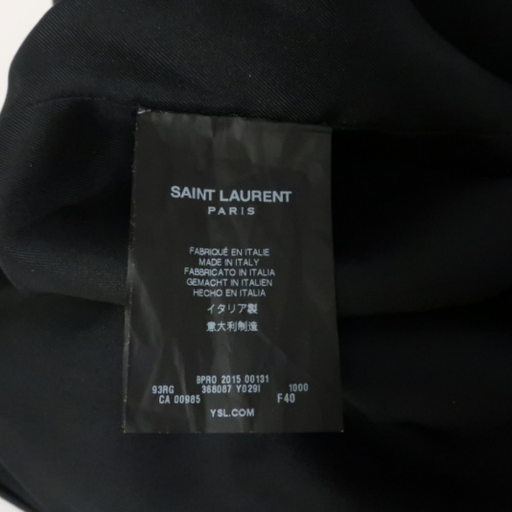Saint Laurent Dress Black Crepe Size 40 - Picture 8 of 8